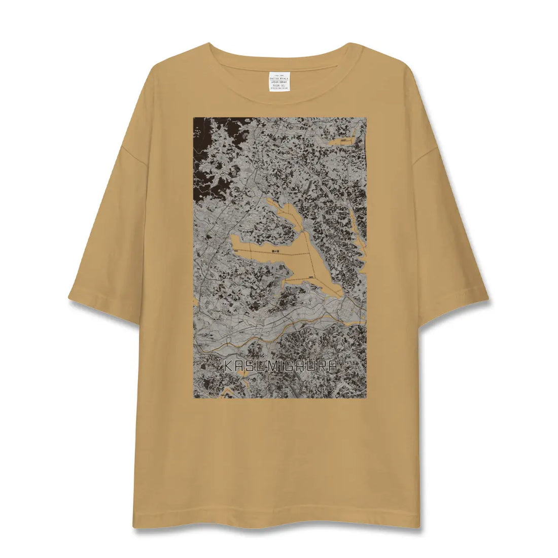 【霞ヶ浦(茨城県)】地図柄ビッグシルエットTシャツ