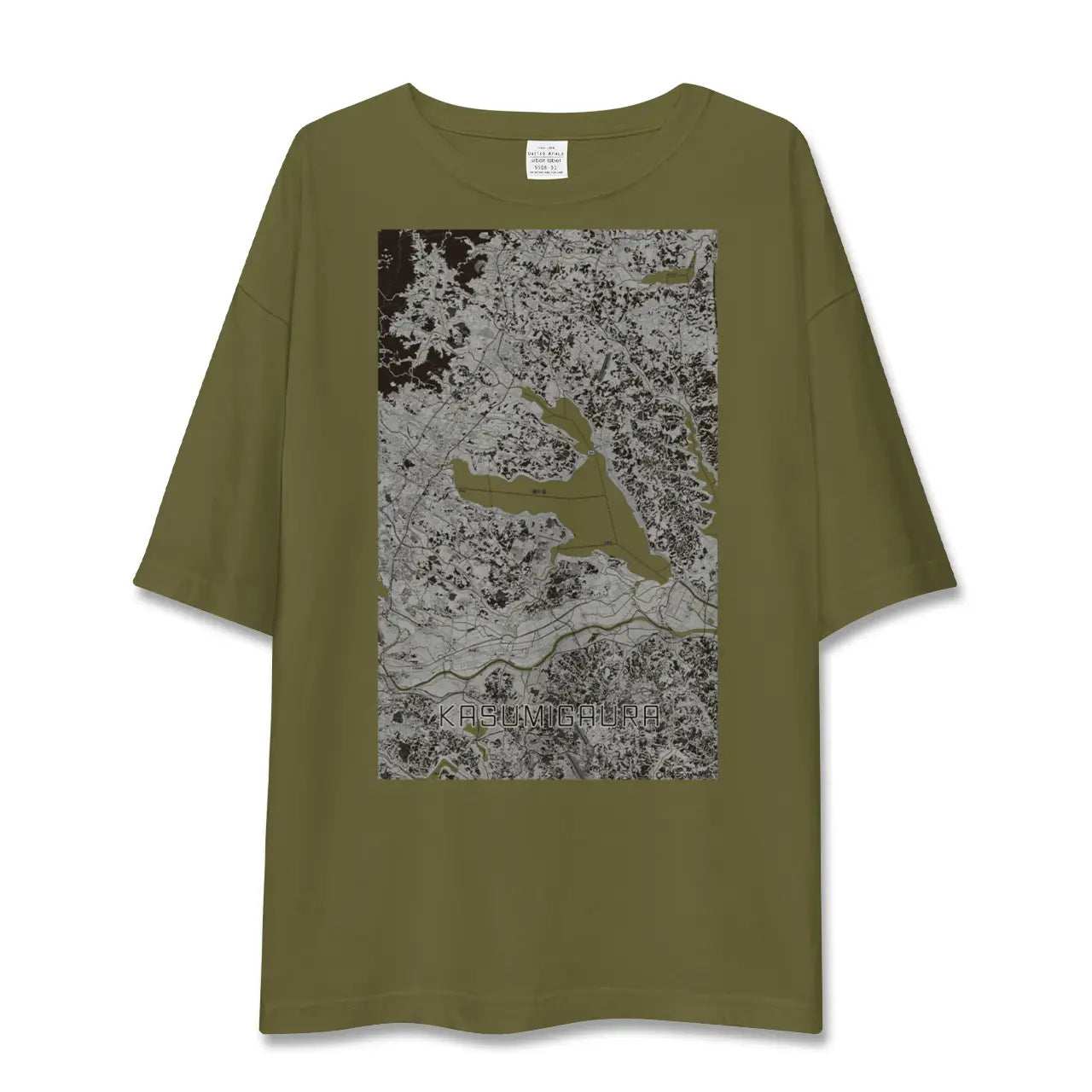 【霞ヶ浦(茨城県)】地図柄ビッグシルエットTシャツ