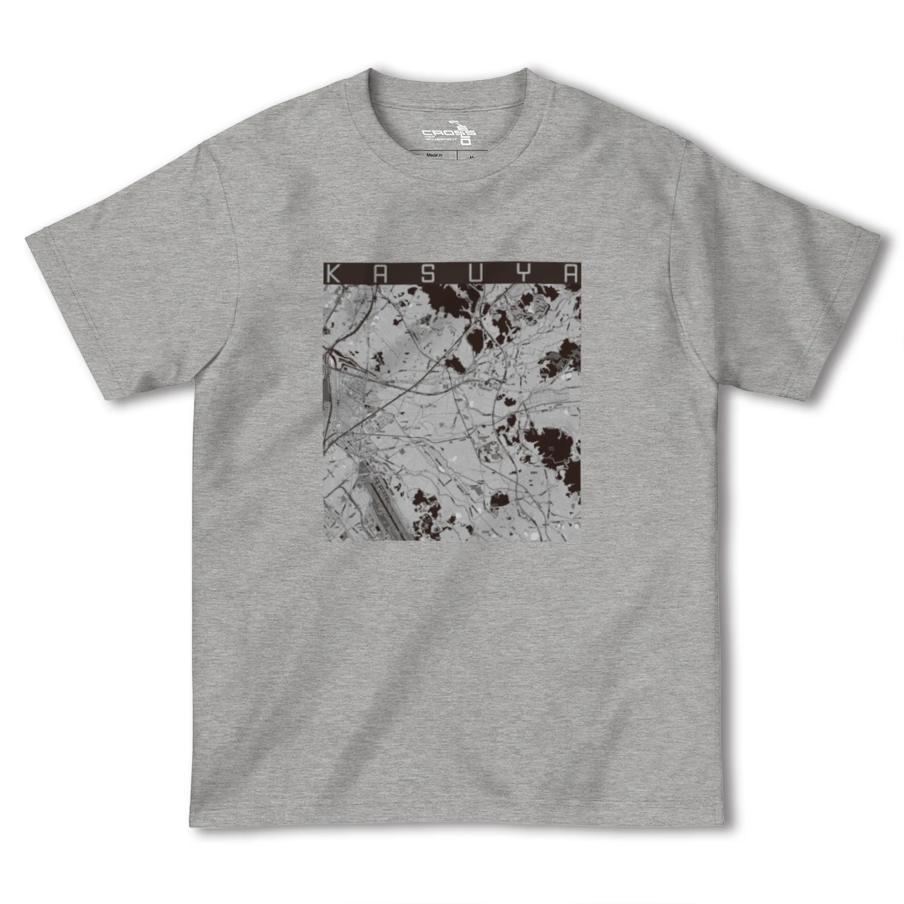 【粕屋(福岡県)】地図柄ヘビーウェイトTシャツ