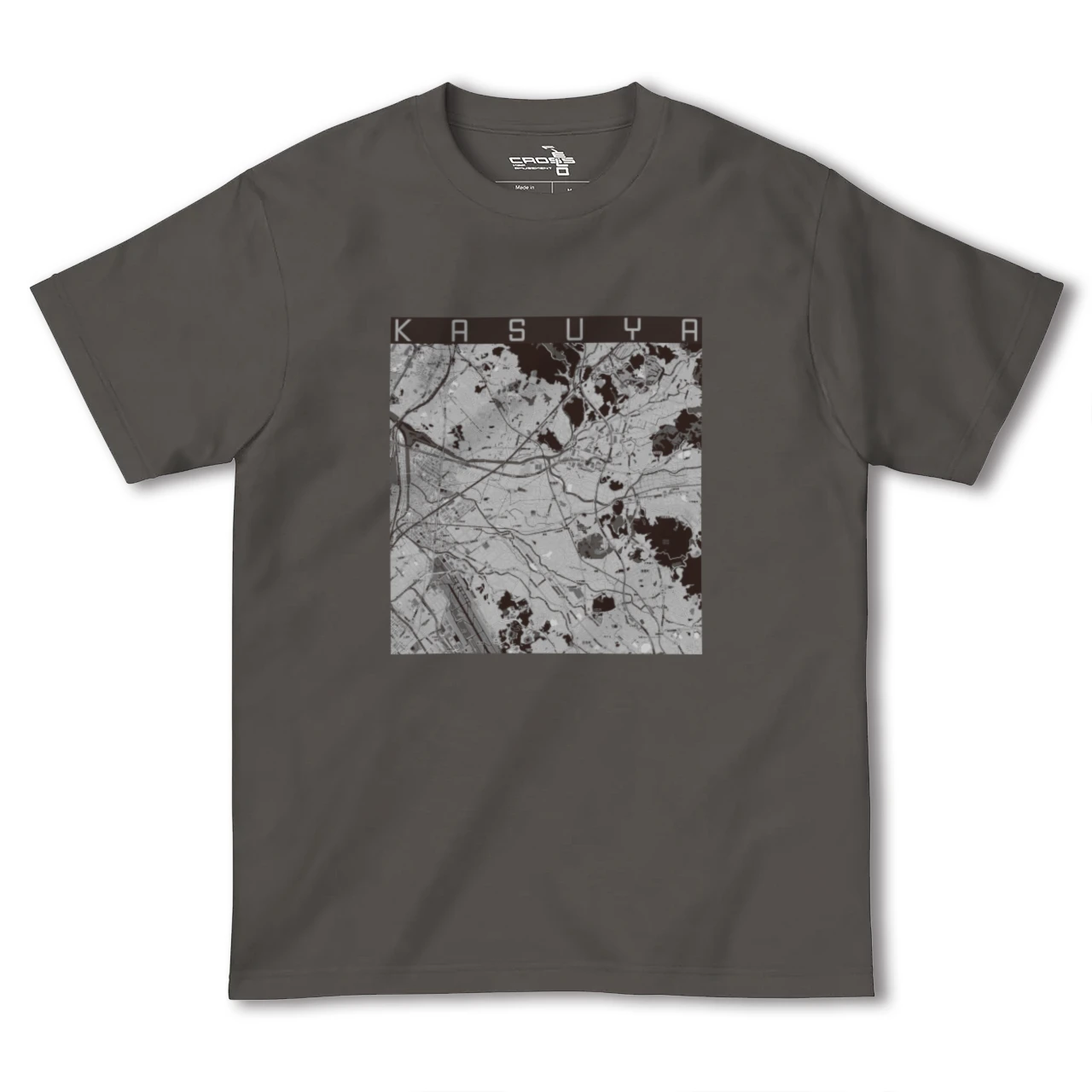 【粕屋(福岡県)】地図柄ヘビーウェイトTシャツ