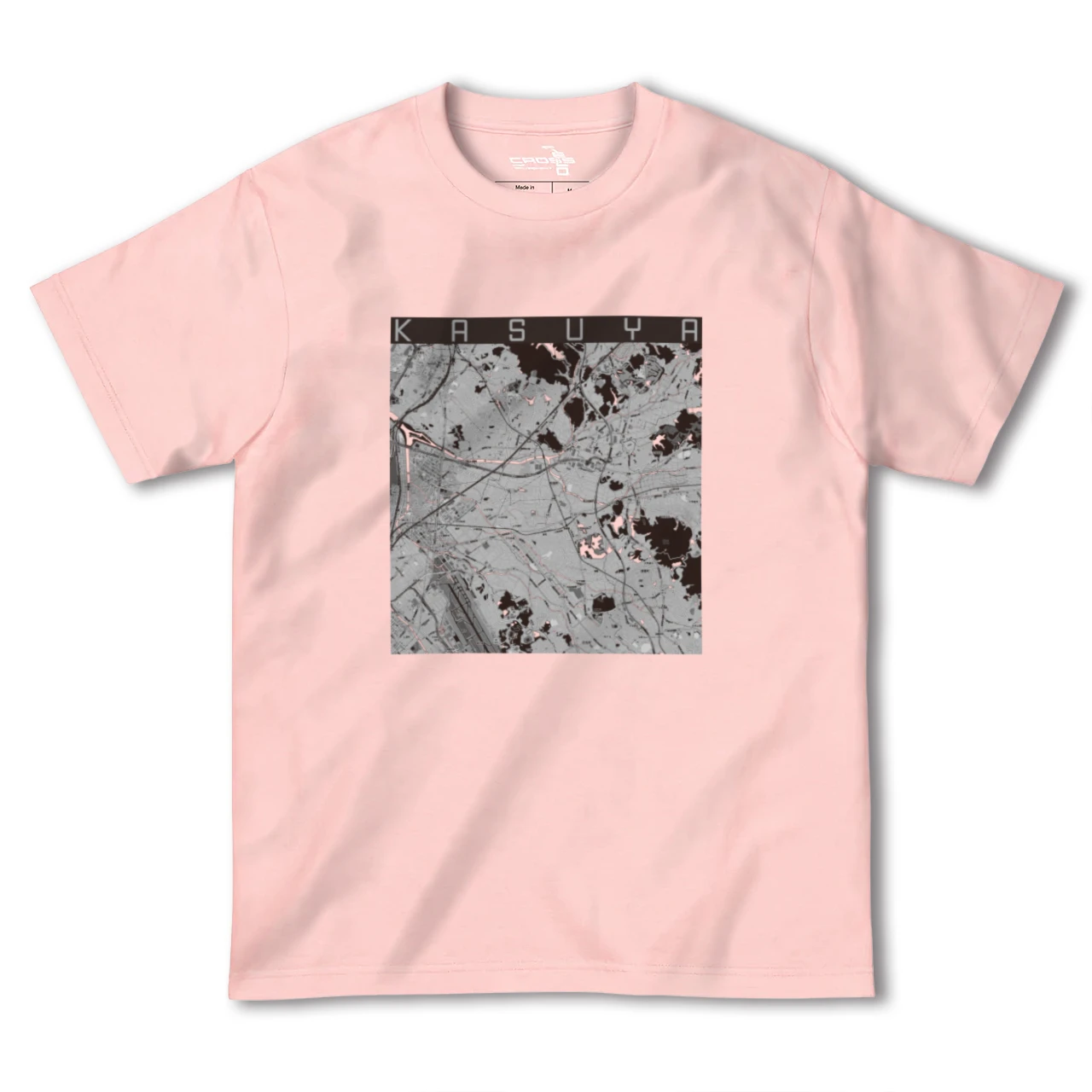 【粕屋(福岡県)】地図柄ヘビーウェイトTシャツ
