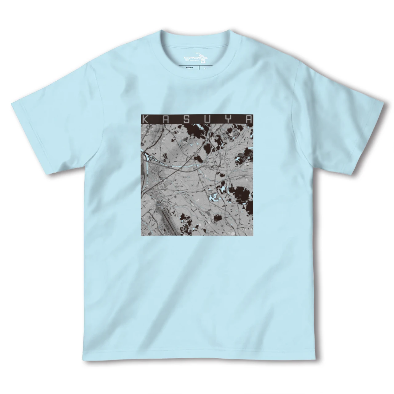 【粕屋(福岡県)】地図柄ヘビーウェイトTシャツ