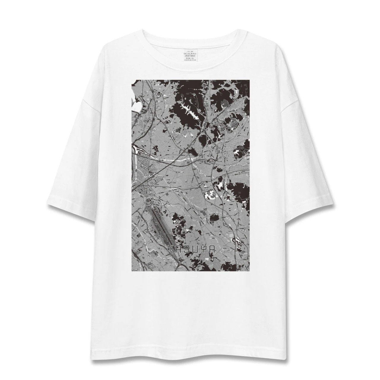 【粕屋(福岡県)】地図柄ビッグシルエットTシャツ