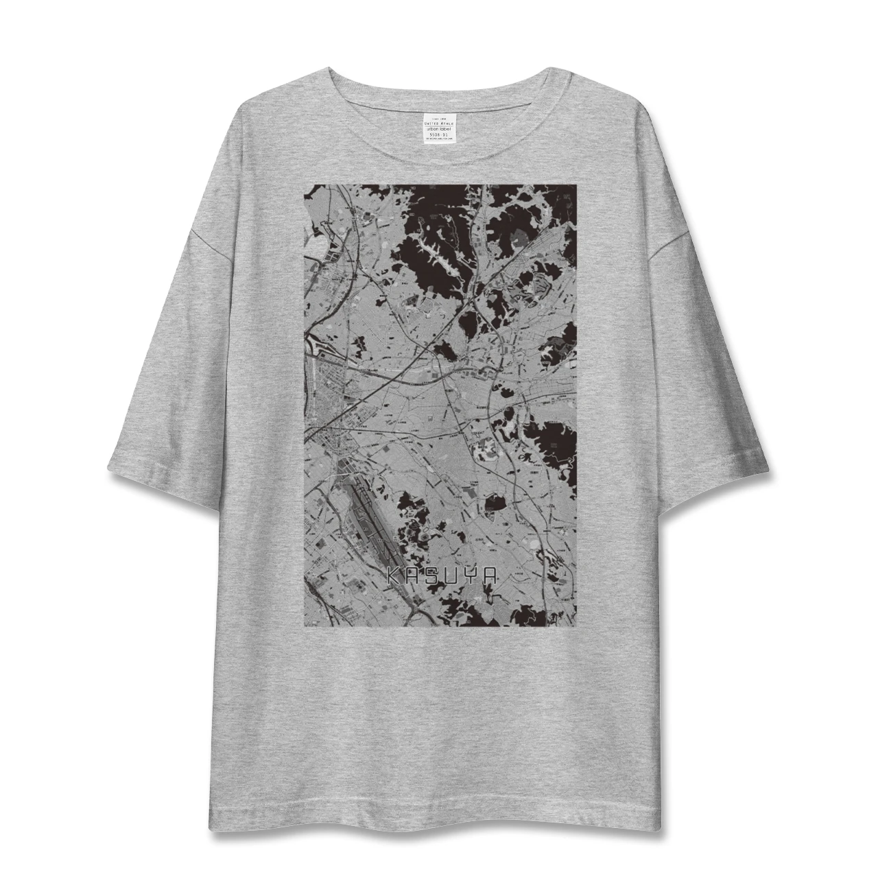 【粕屋(福岡県)】地図柄ビッグシルエットTシャツ
