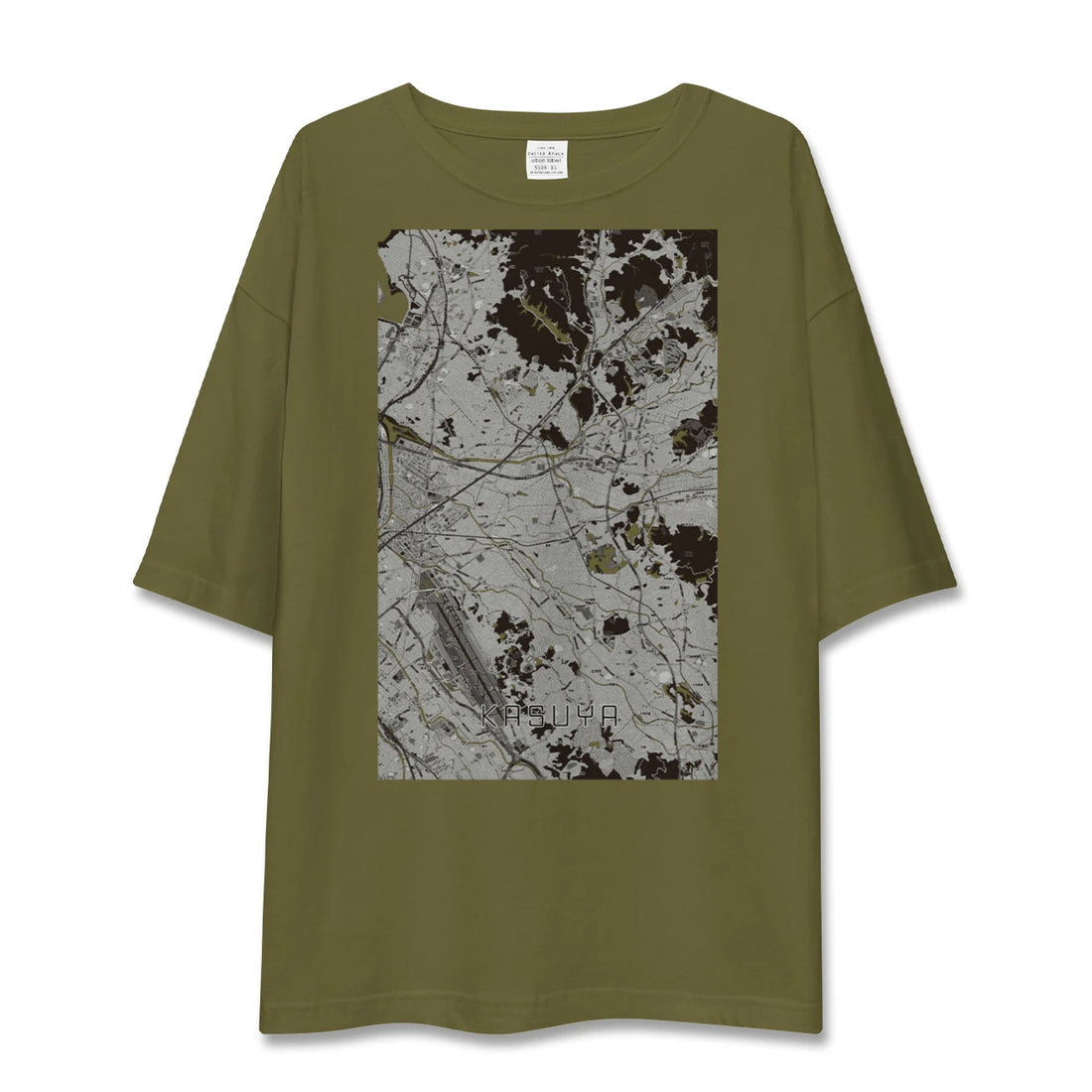 【粕屋(福岡県)】地図柄ビッグシルエットTシャツ