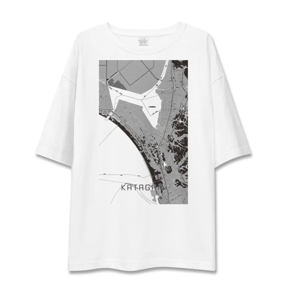 【潟上(秋田県)】地図柄ビッグシルエットTシャツ