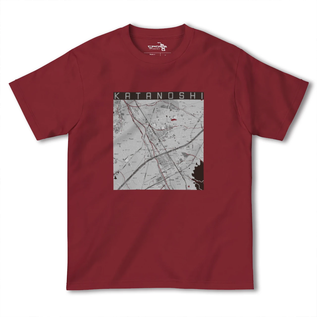 【交野市(大阪府)】地図柄ヘビーウェイトTシャツ