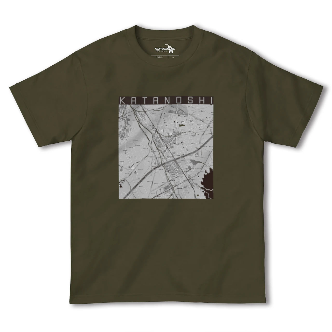【交野市(大阪府)】地図柄ヘビーウェイトTシャツ