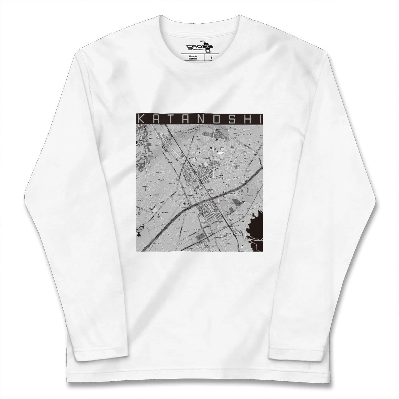 【交野市(大阪府)】地図柄ロングスリーブTシャツ