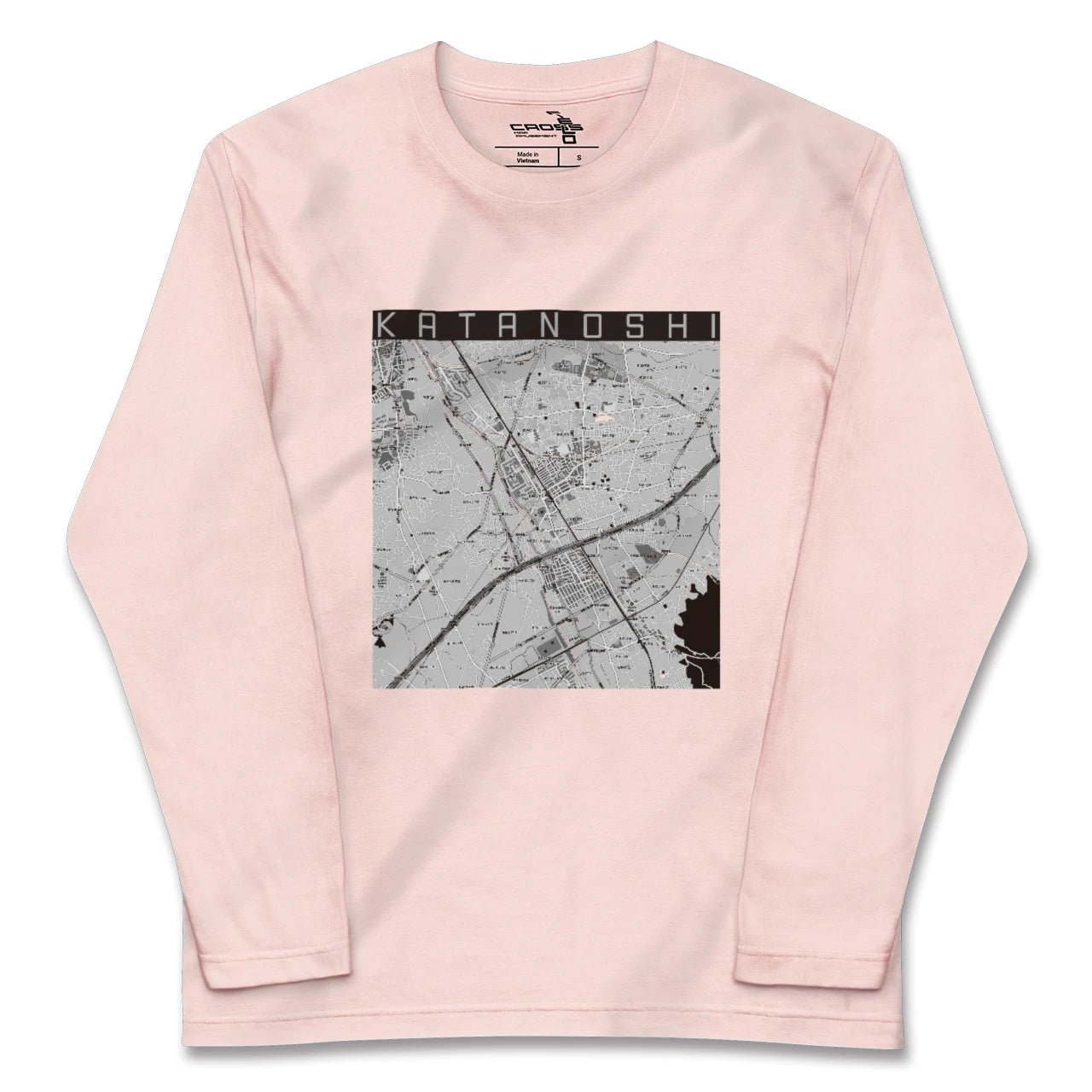 【交野市(大阪府)】地図柄ロングスリーブTシャツ
