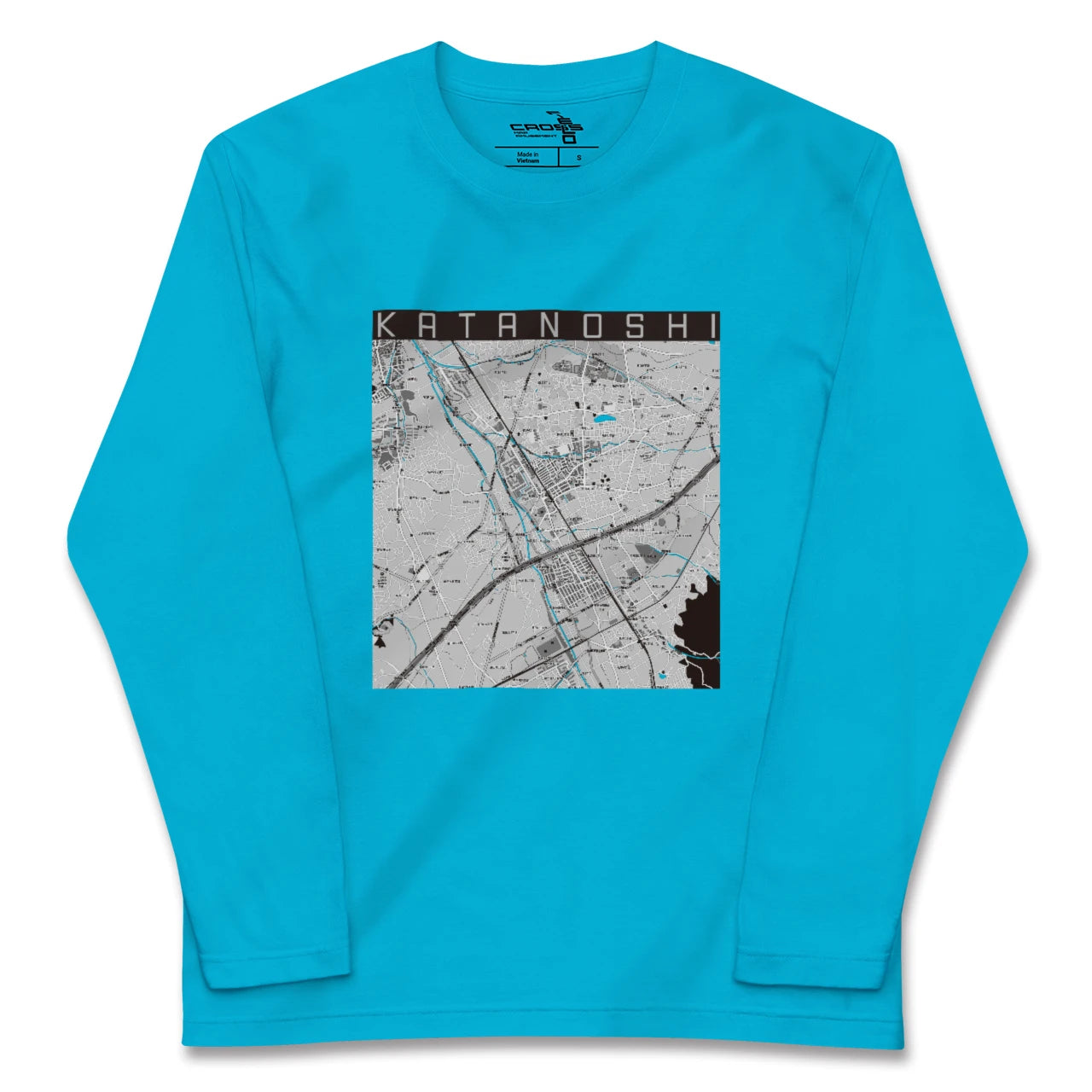 【交野市(大阪府)】地図柄ロングスリーブTシャツ