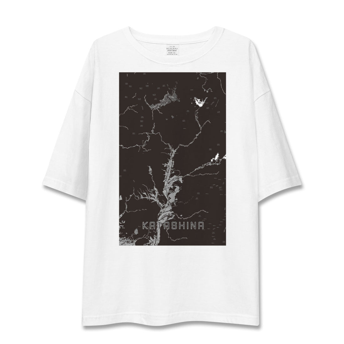 【片品(群馬県)】地図柄ビッグシルエットTシャツ