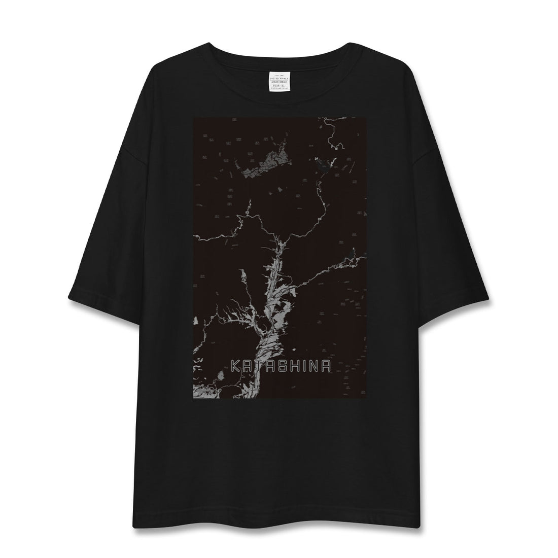 【片品(群馬県)】地図柄ビッグシルエットTシャツ