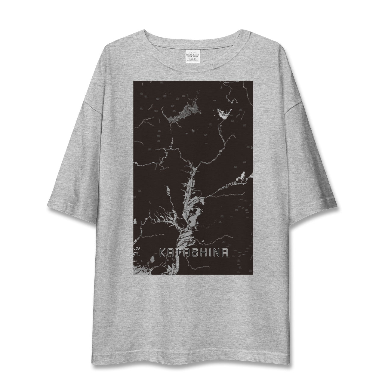 【片品(群馬県)】地図柄ビッグシルエットTシャツ