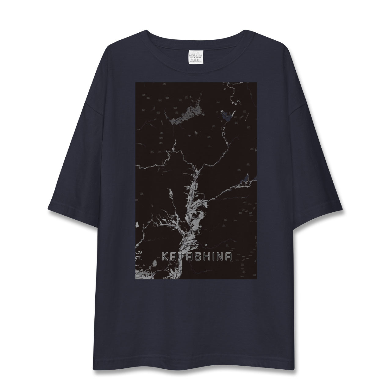 【片品(群馬県)】地図柄ビッグシルエットTシャツ