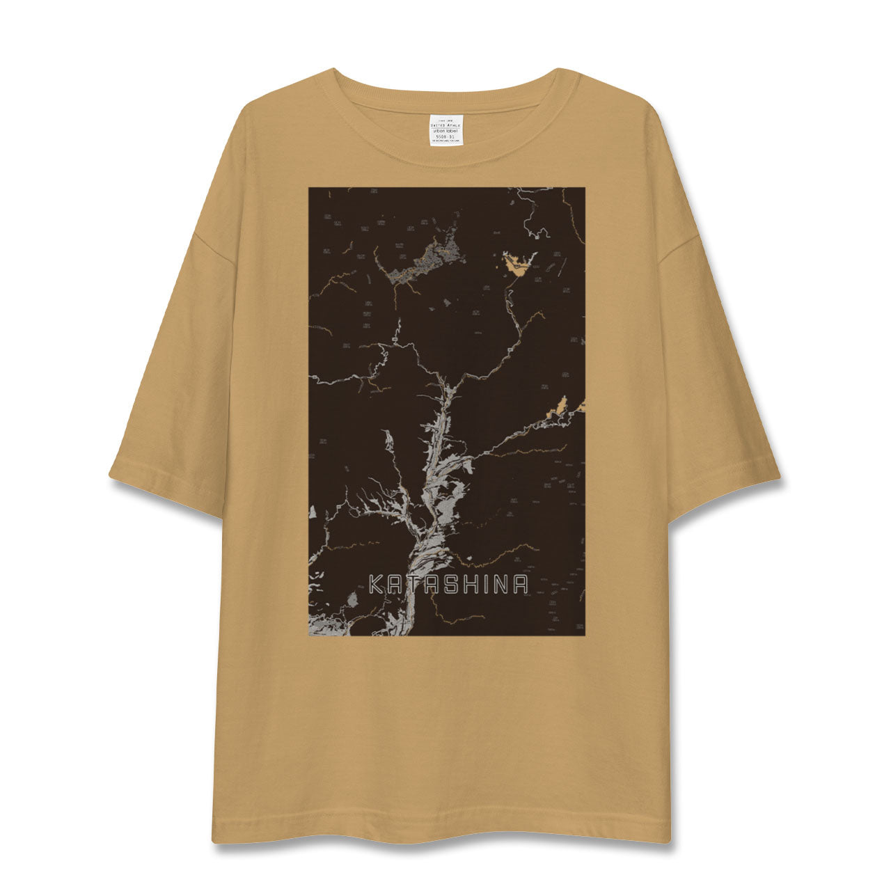 【片品(群馬県)】地図柄ビッグシルエットTシャツ