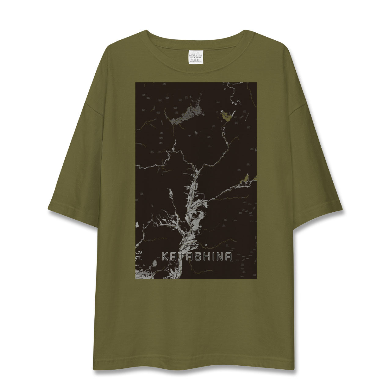 【片品(群馬県)】地図柄ビッグシルエットTシャツ