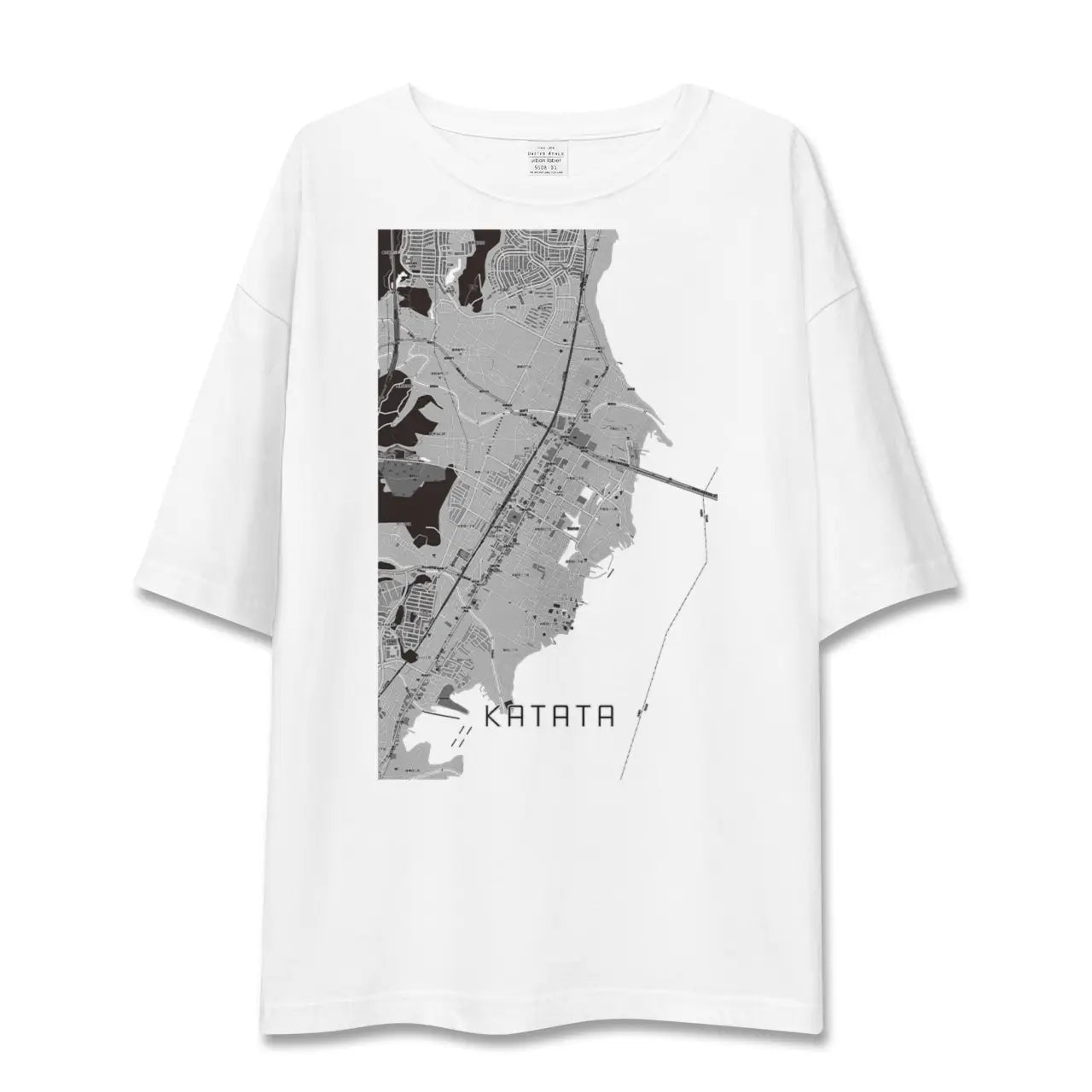 【堅田(滋賀県)】地図柄ビッグシルエットTシャツ