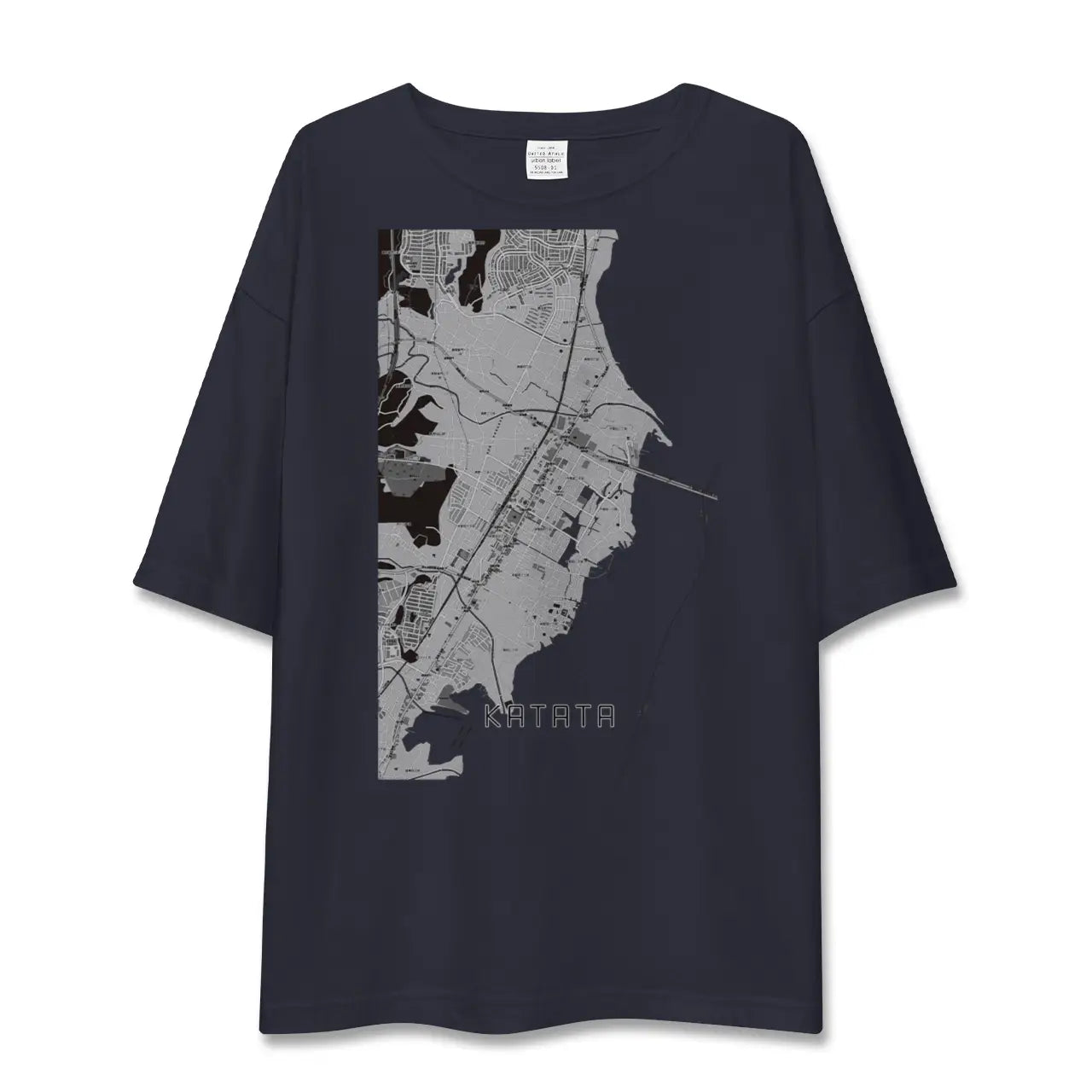 【堅田(滋賀県)】地図柄ビッグシルエットTシャツ
