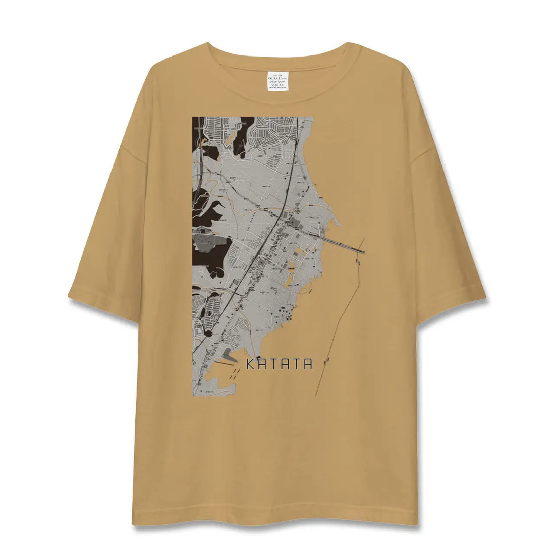 【堅田(滋賀県)】地図柄ビッグシルエットTシャツ