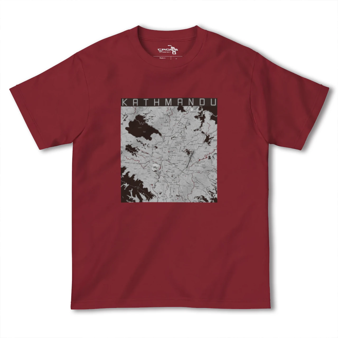 【カトマンズ(ネパール)】地図柄ヘビーウェイトTシャツ