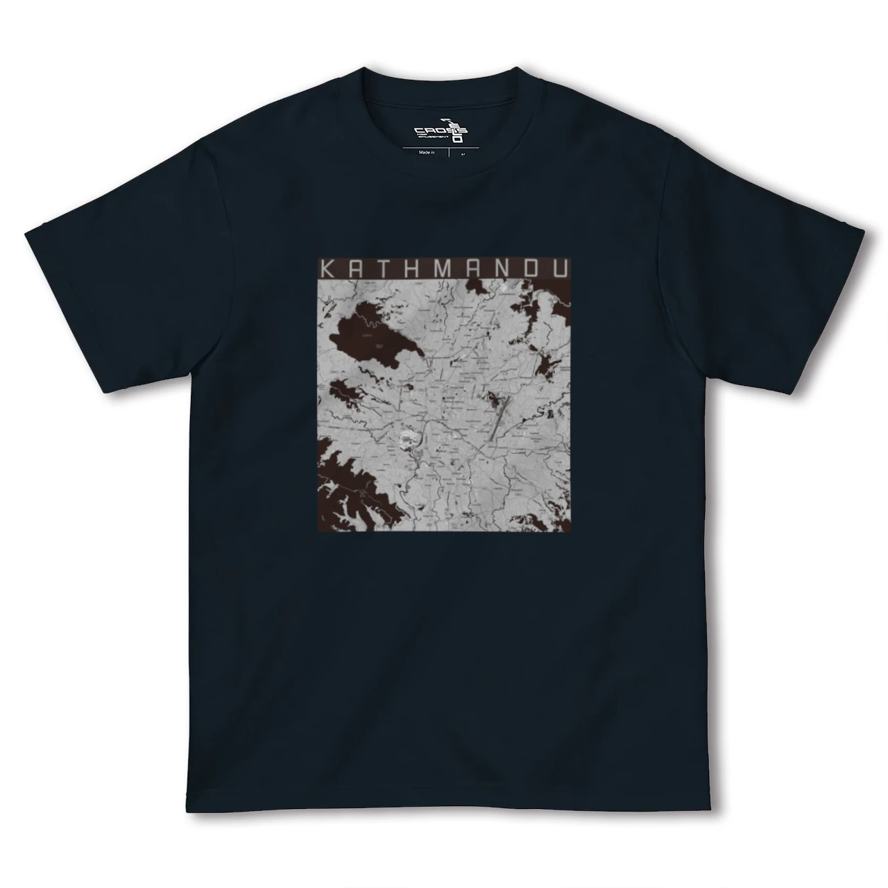 【カトマンズ(ネパール)】地図柄ヘビーウェイトTシャツ