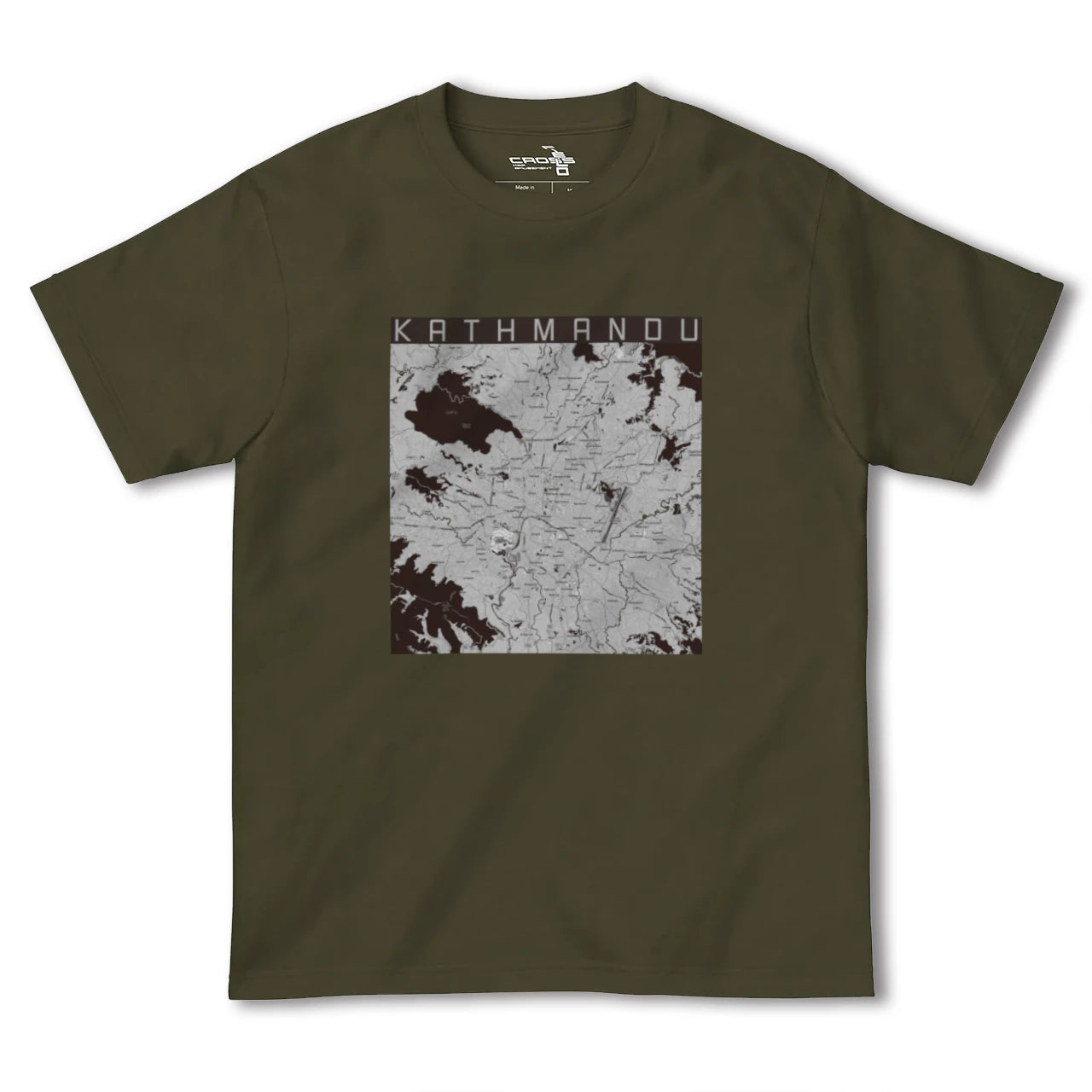 【カトマンズ(ネパール)】地図柄ヘビーウェイトTシャツ