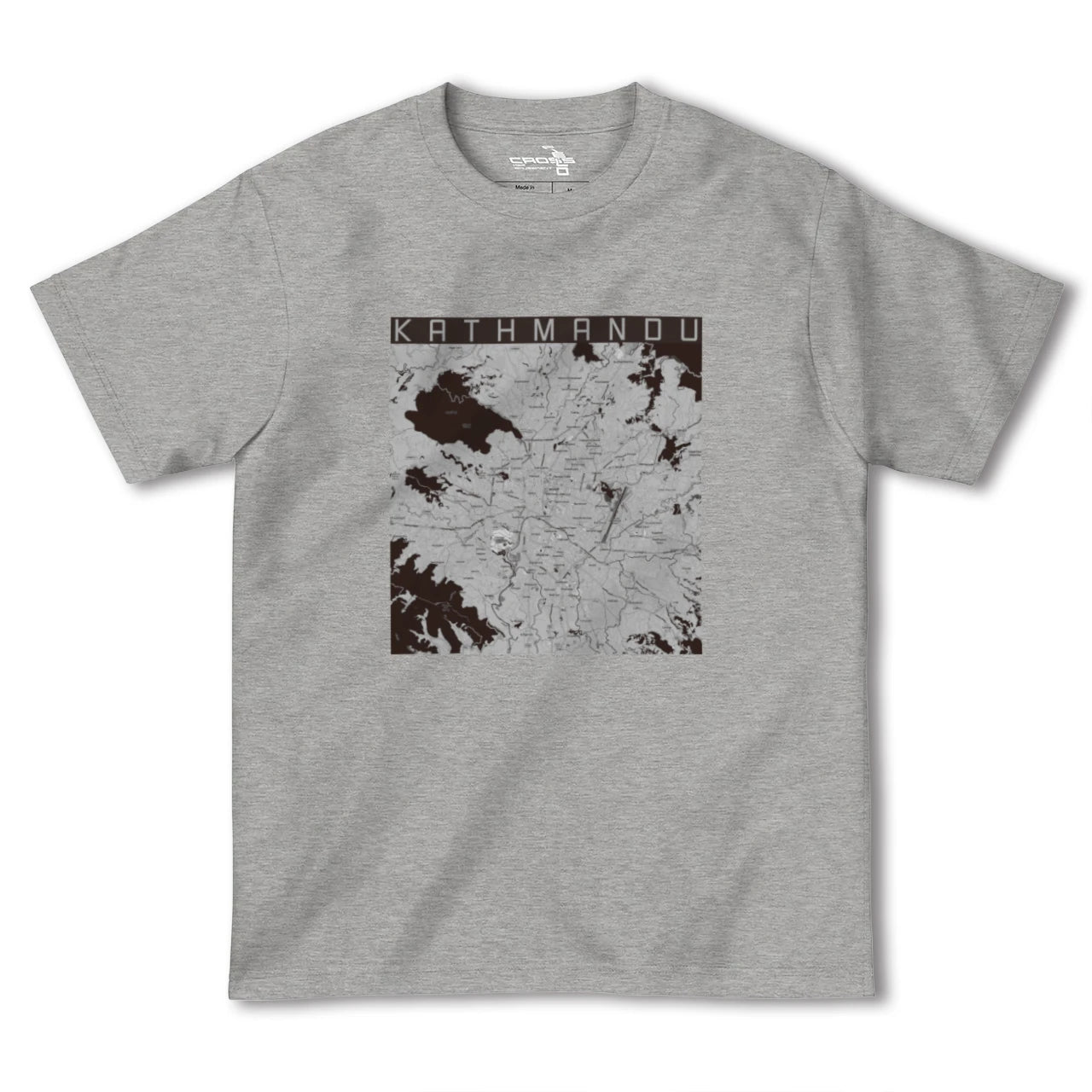【カトマンズ(ネパール)】地図柄ヘビーウェイトTシャツ