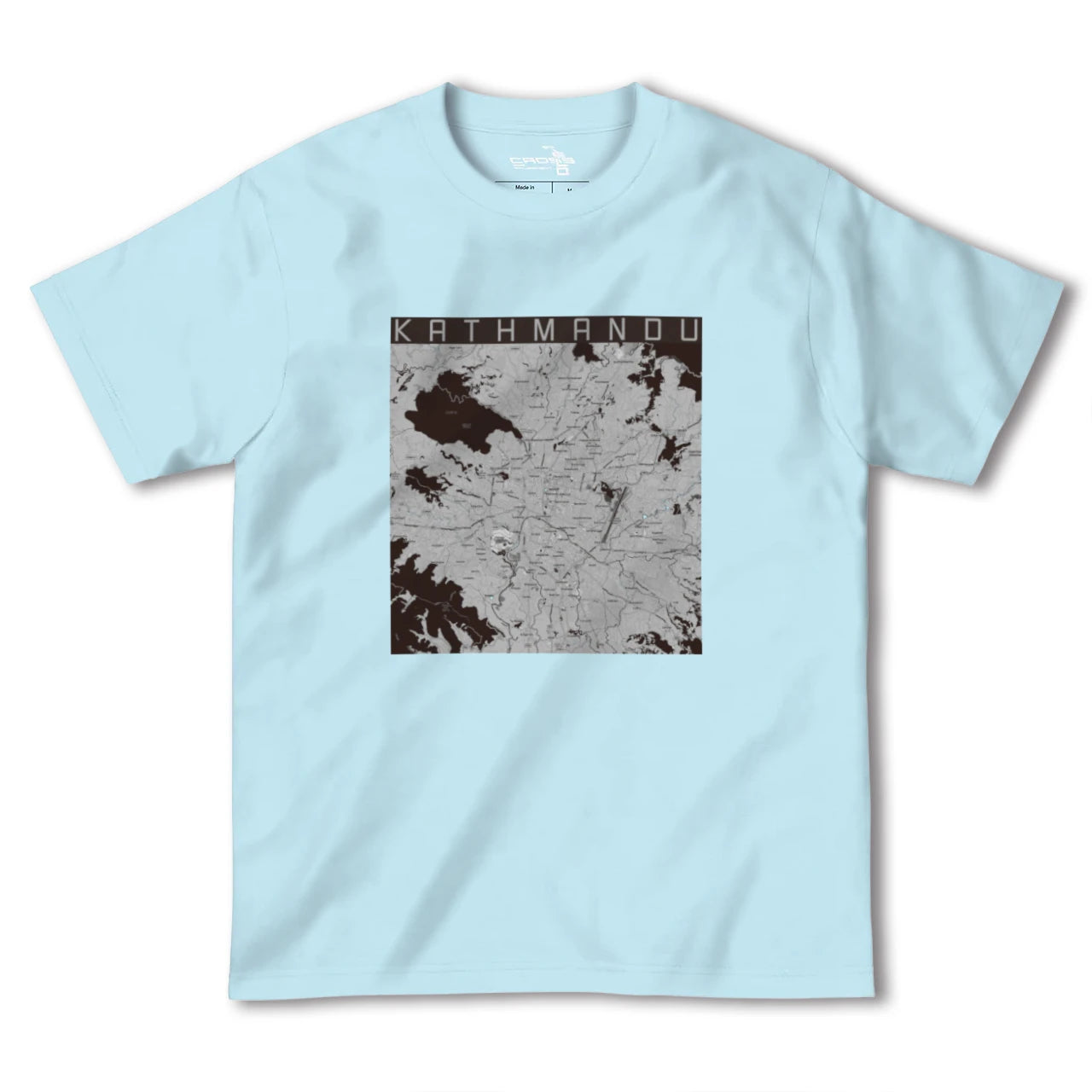 【カトマンズ(ネパール)】地図柄ヘビーウェイトTシャツ