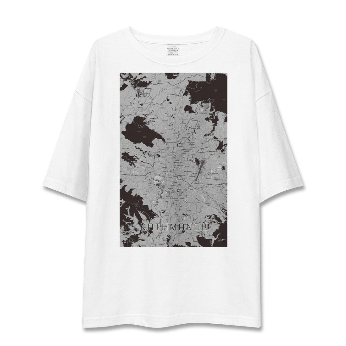 【カトマンズ(ネパール)】地図柄ビッグシルエットTシャツ