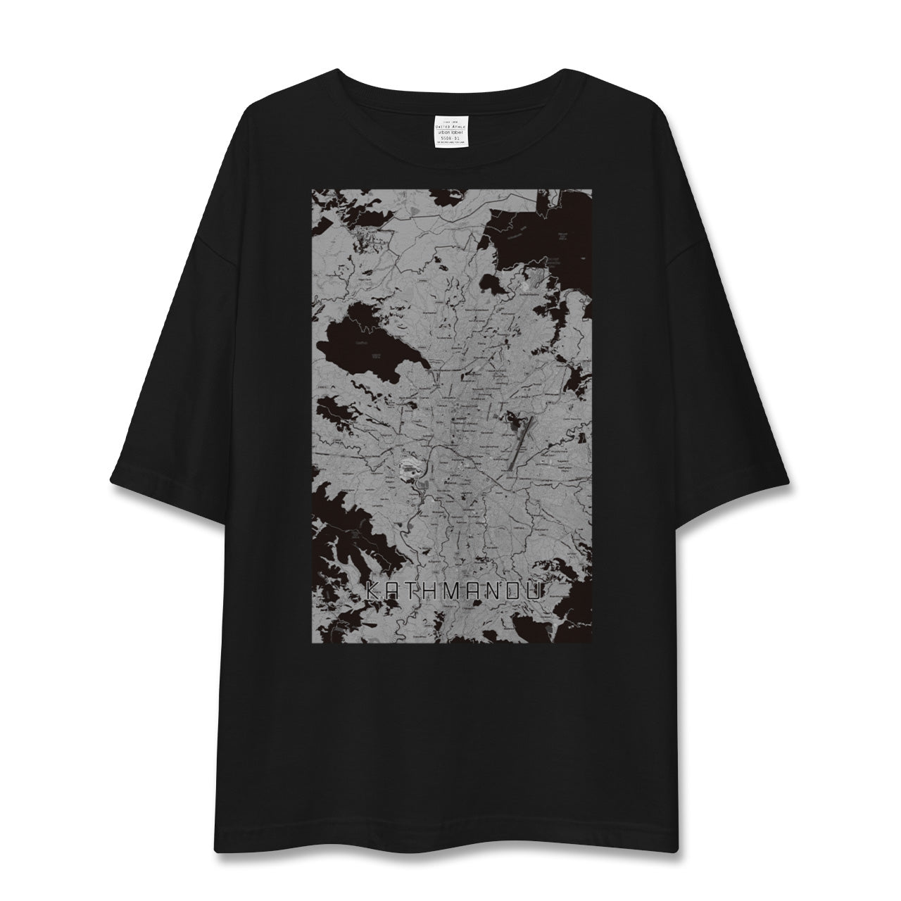 【カトマンズ(ネパール)】地図柄ビッグシルエットTシャツ