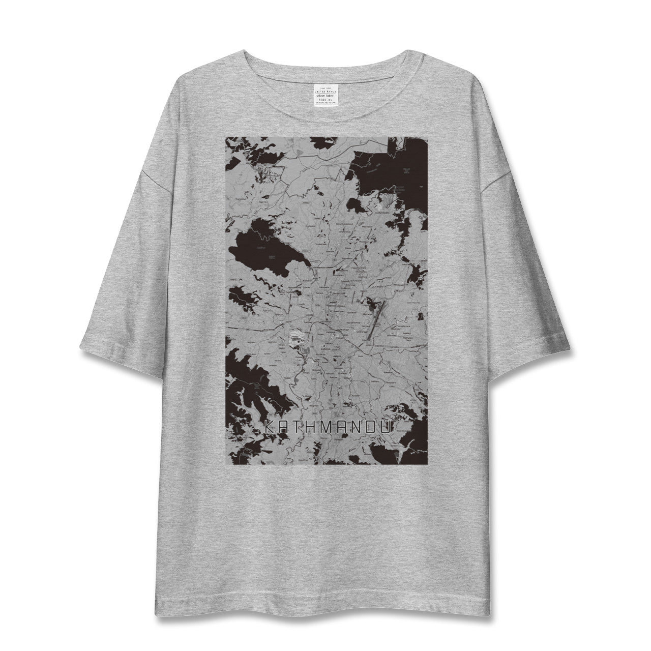 【カトマンズ(ネパール)】地図柄ビッグシルエットTシャツ