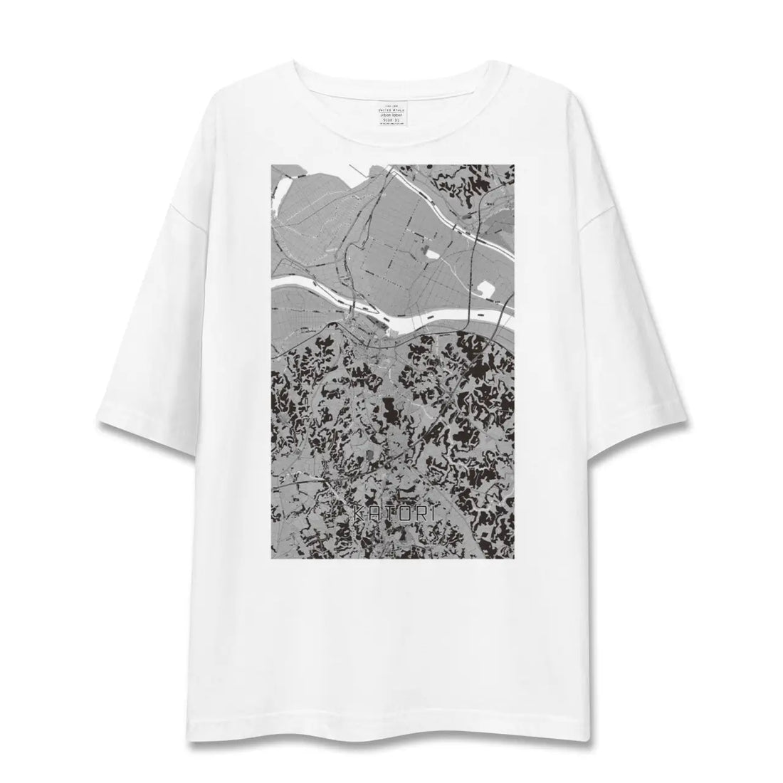 【香取(千葉県)】地図柄ビッグシルエットTシャツ