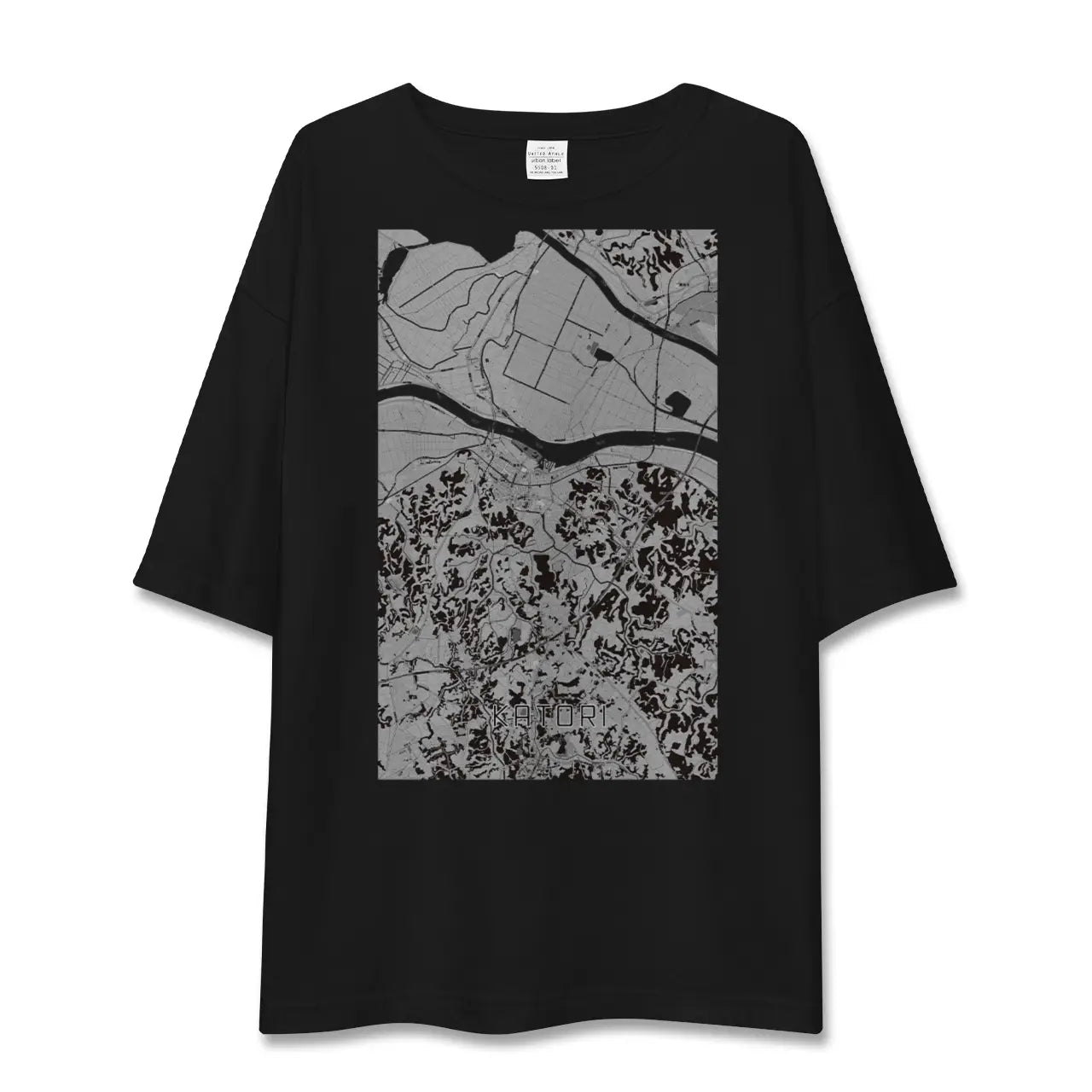 【香取(千葉県)】地図柄ビッグシルエットTシャツ