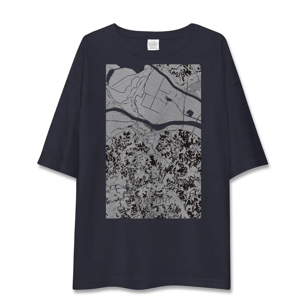 【香取(千葉県)】地図柄ビッグシルエットTシャツ