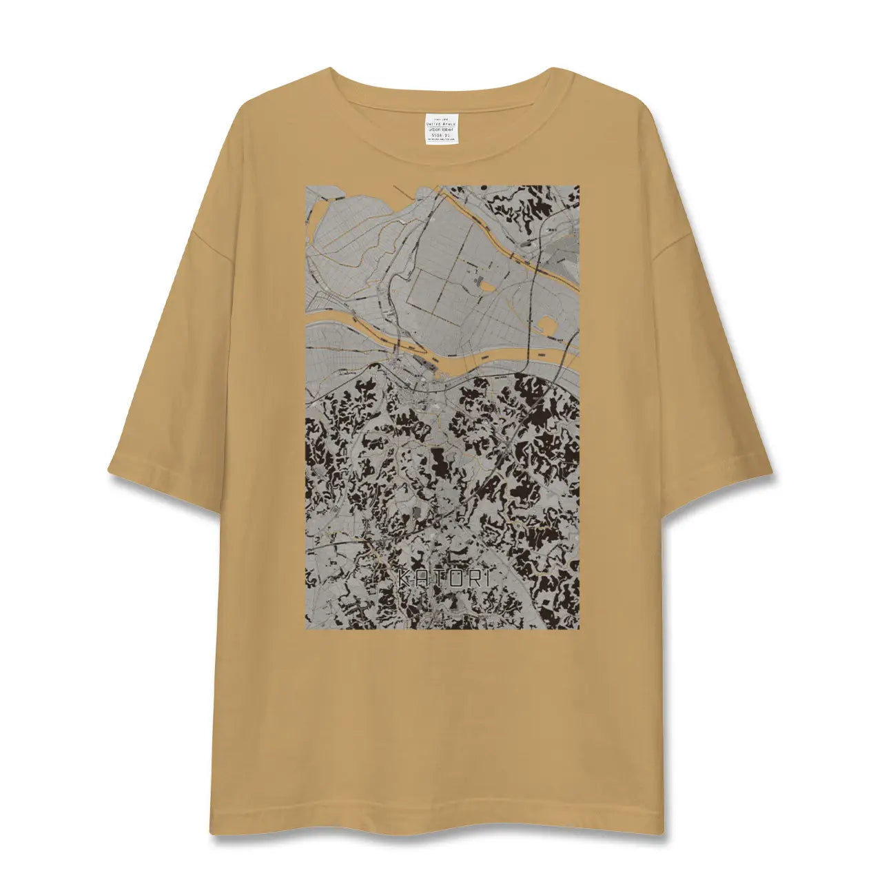 【香取(千葉県)】地図柄ビッグシルエットTシャツ