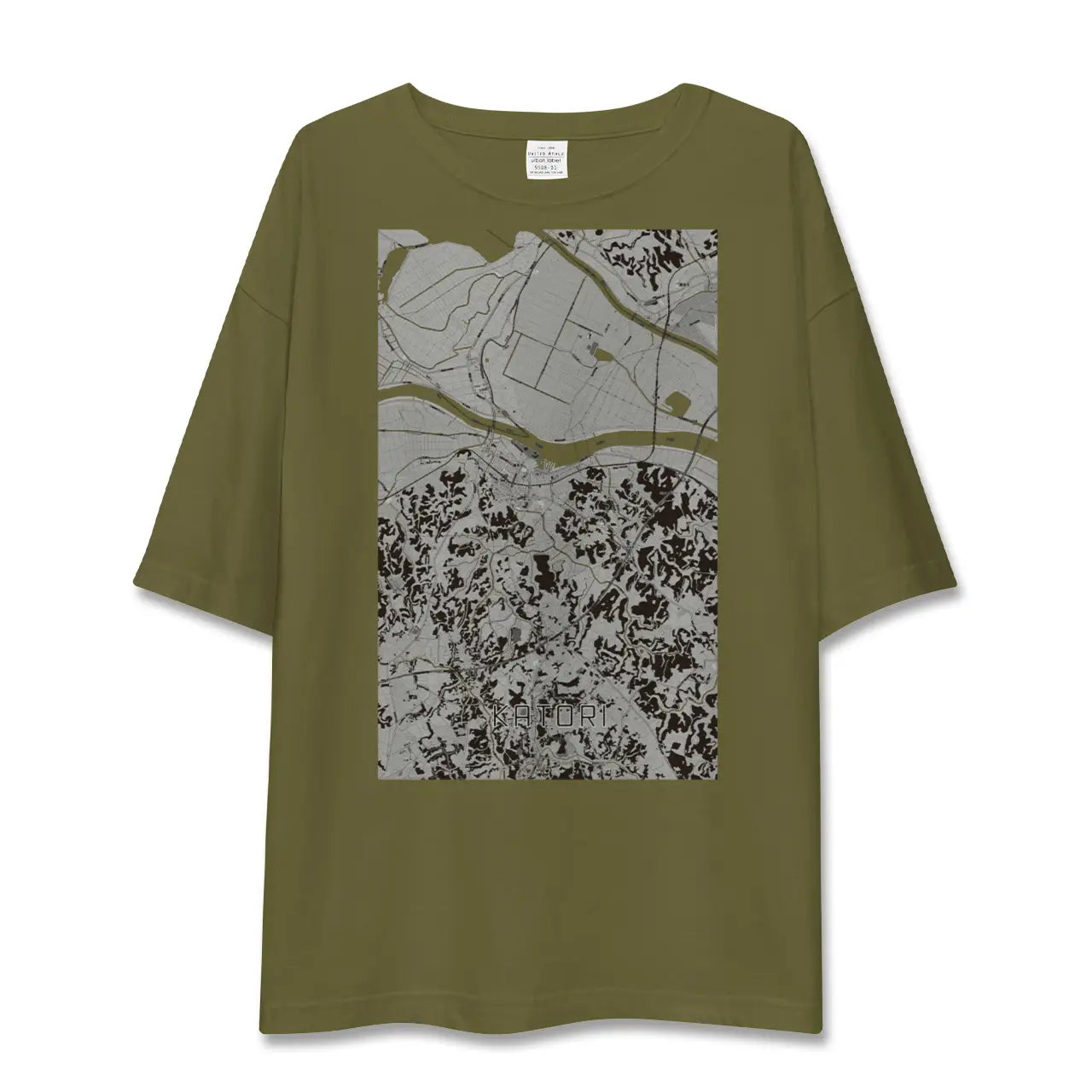 【香取(千葉県)】地図柄ビッグシルエットTシャツ