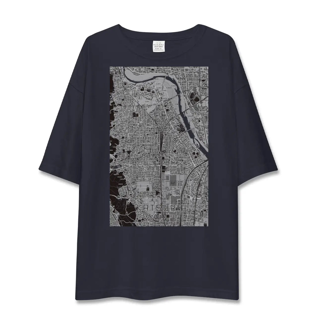 【桂(京都府)】地図柄ビッグシルエットTシャツ