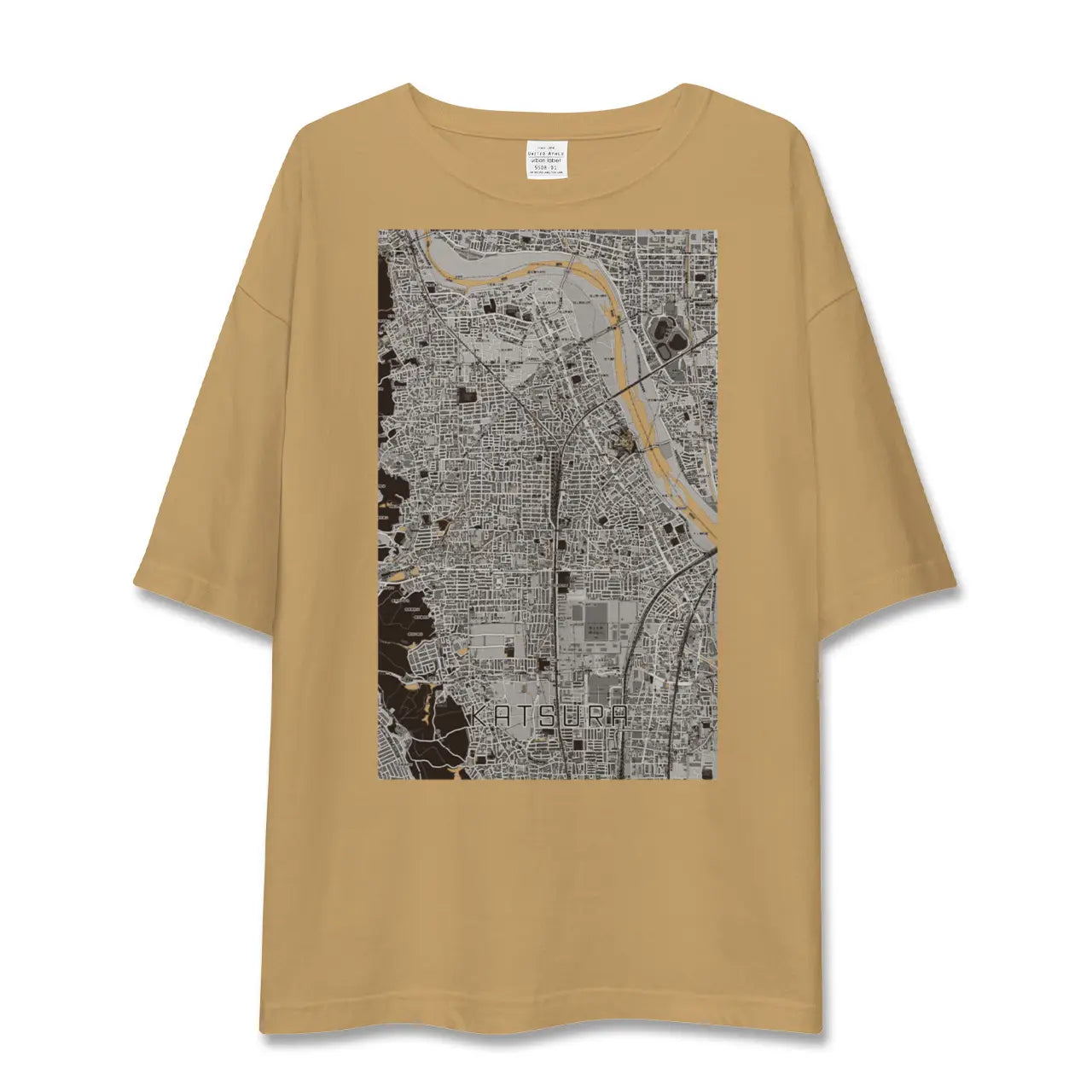 【桂(京都府)】地図柄ビッグシルエットTシャツ