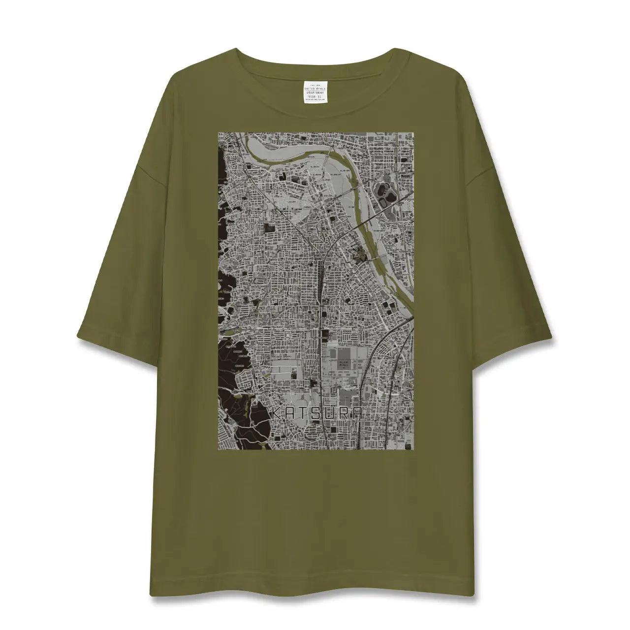 【桂(京都府)】地図柄ビッグシルエットTシャツ