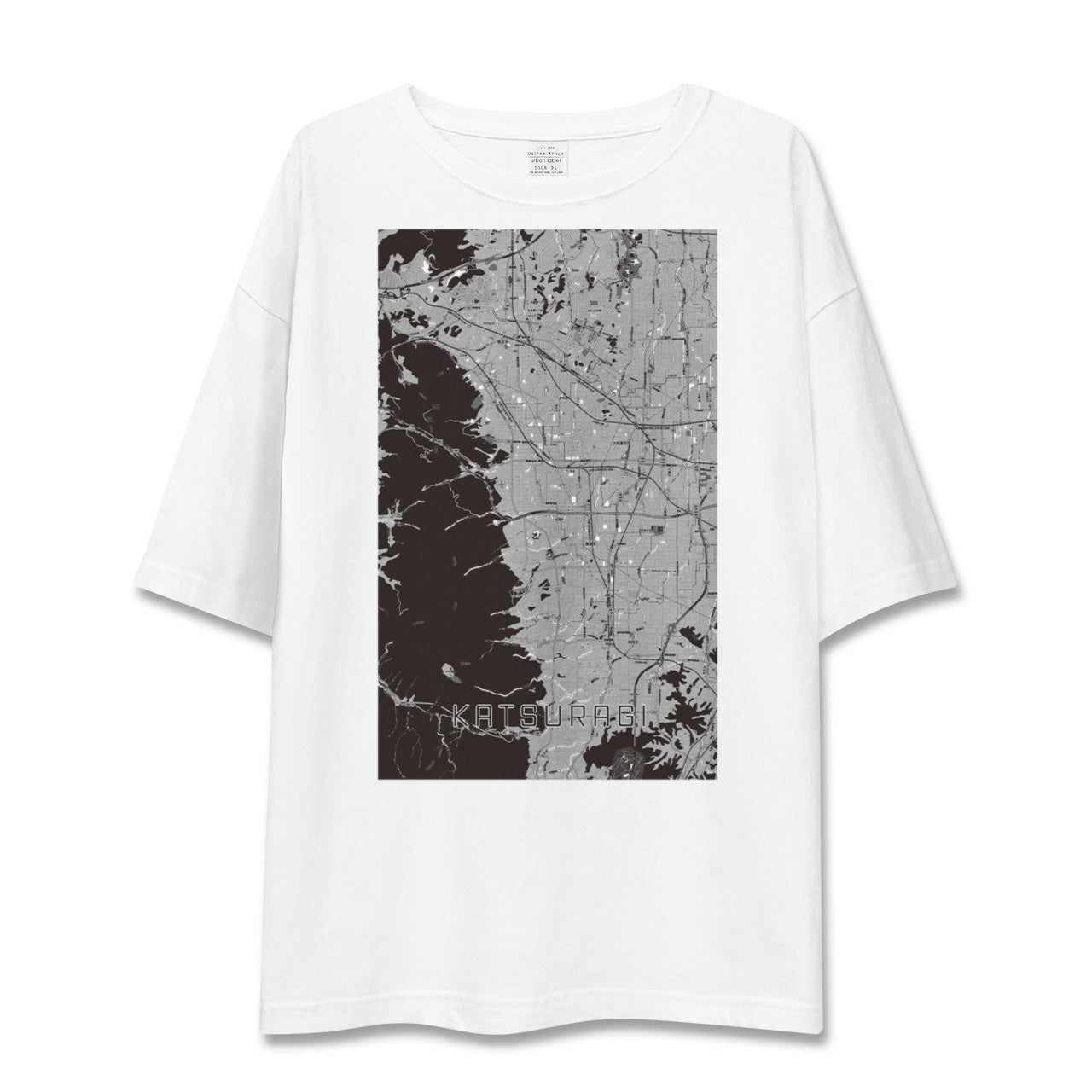 【葛城(奈良県)】地図柄ビッグシルエットTシャツ