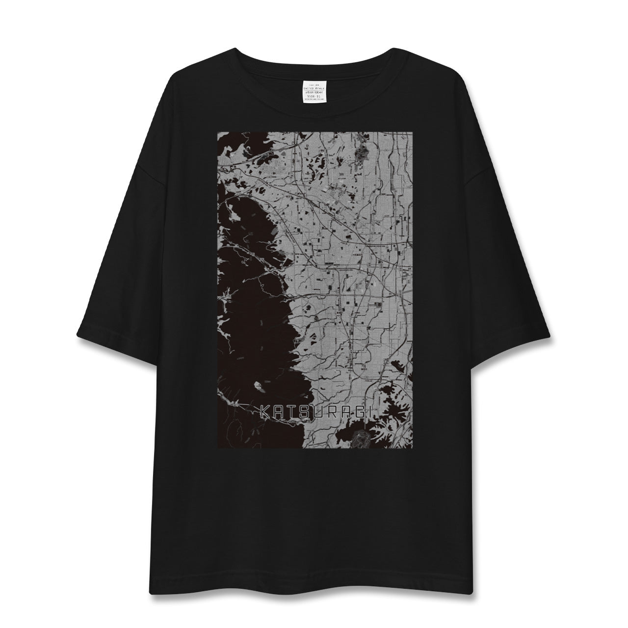 【葛城(奈良県)】地図柄ビッグシルエットTシャツ