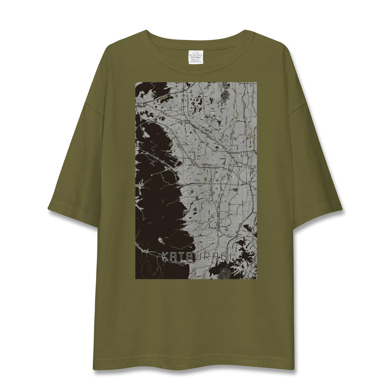 【葛城(奈良県)】地図柄ビッグシルエットTシャツ