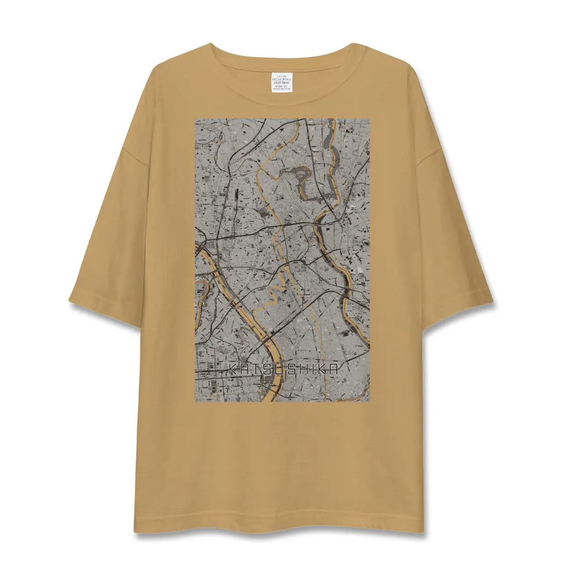【葛飾(東京都)】地図柄ビッグシルエットTシャツ