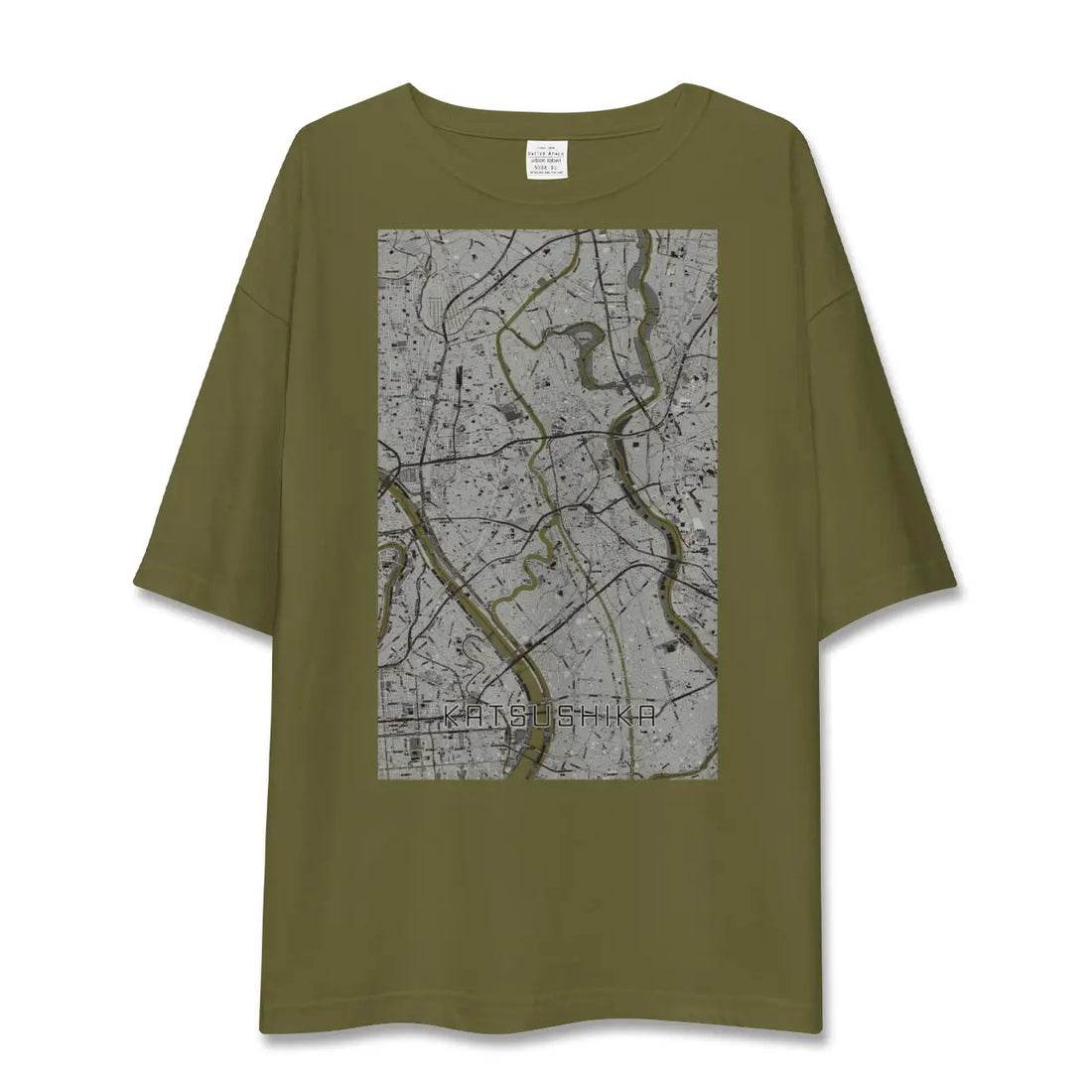 【葛飾(東京都)】地図柄ビッグシルエットTシャツ