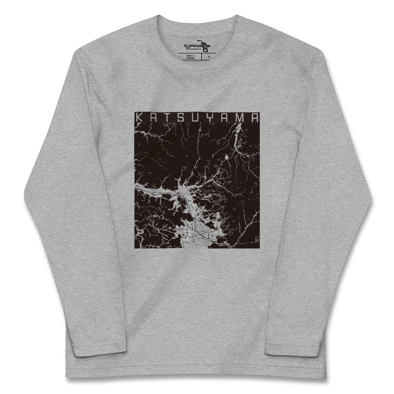 【勝山(福井県)】地図柄ロングスリーブTシャツ