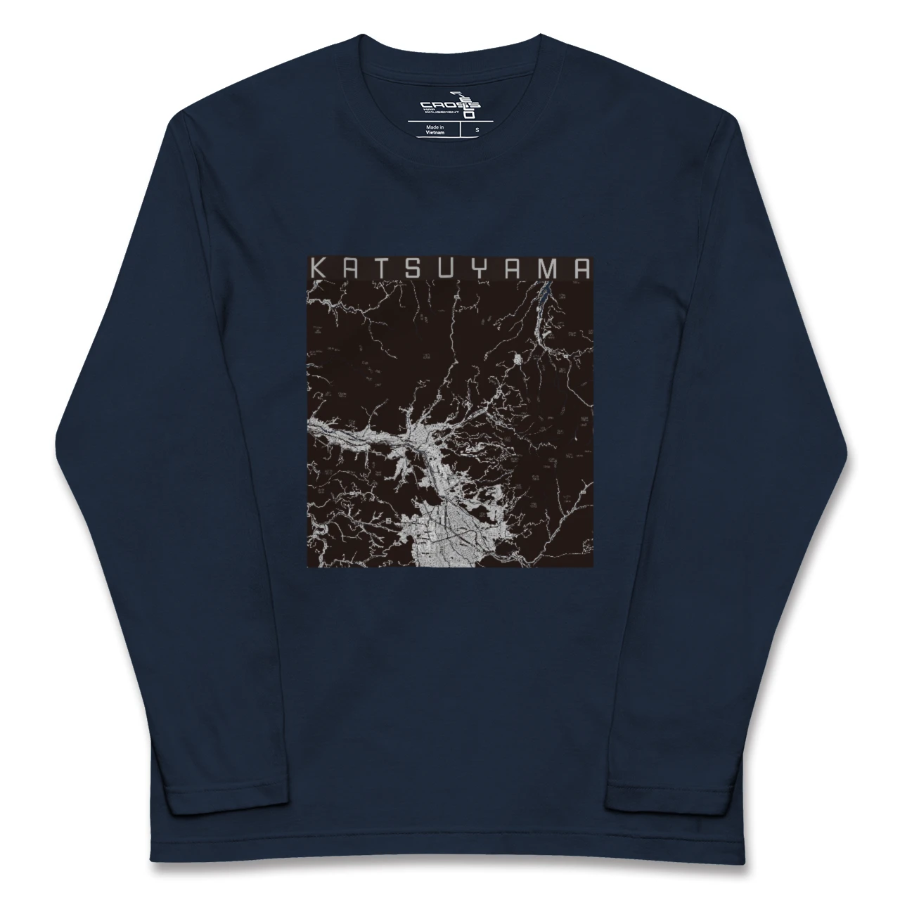 【勝山(福井県)】地図柄ロングスリーブTシャツ