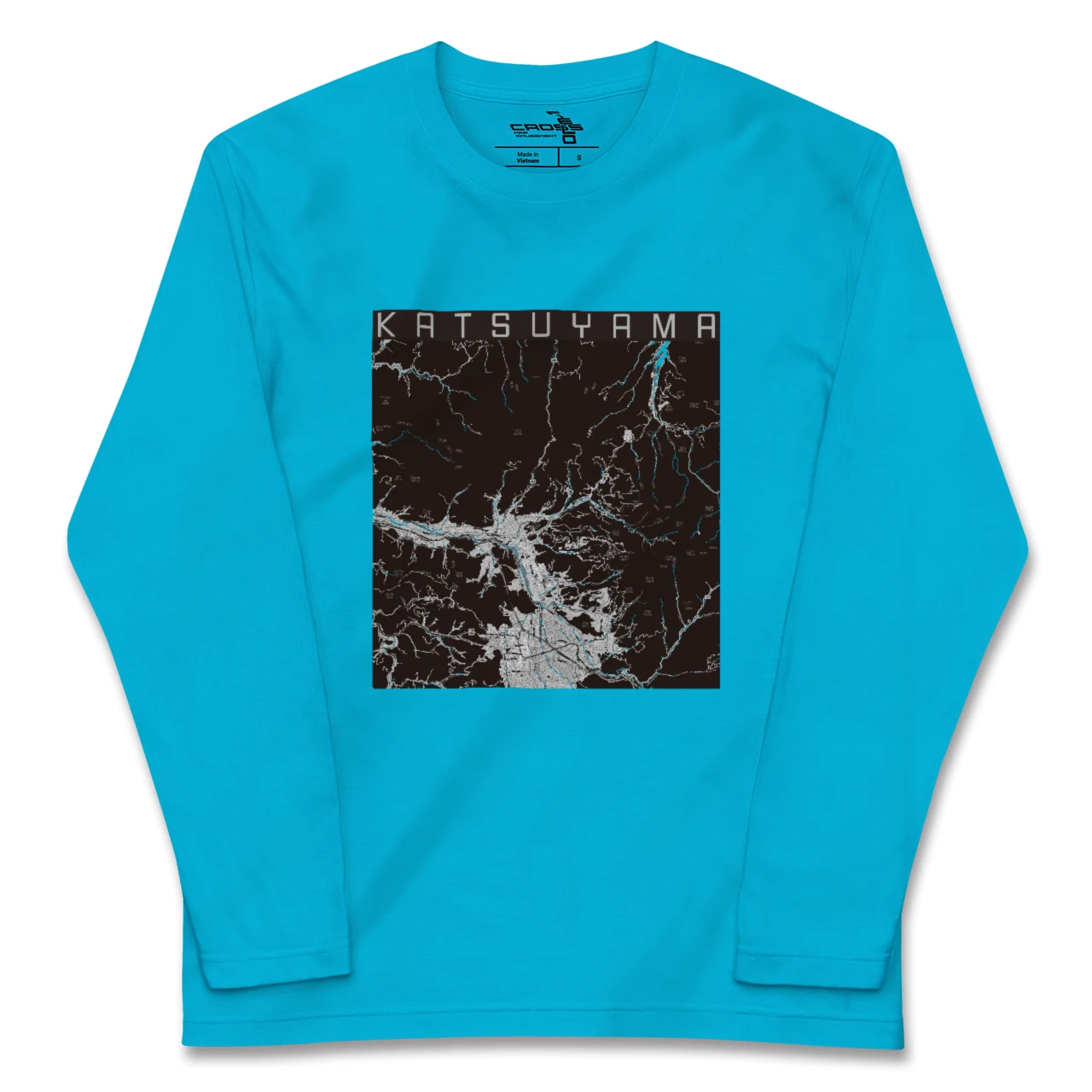 【勝山(福井県)】地図柄ロングスリーブTシャツ