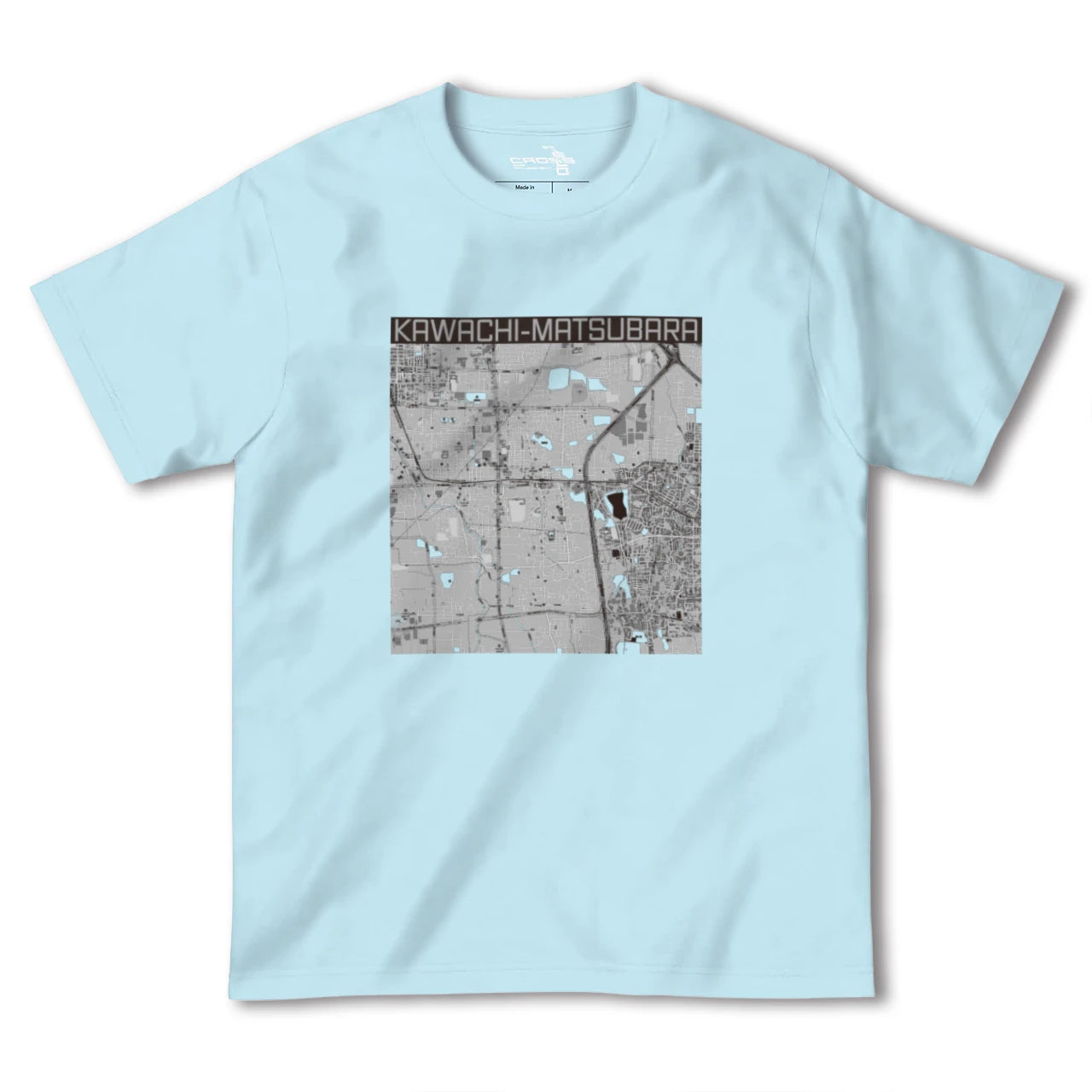 【河内松原(大阪府)】地図柄ヘビーウェイトTシャツ