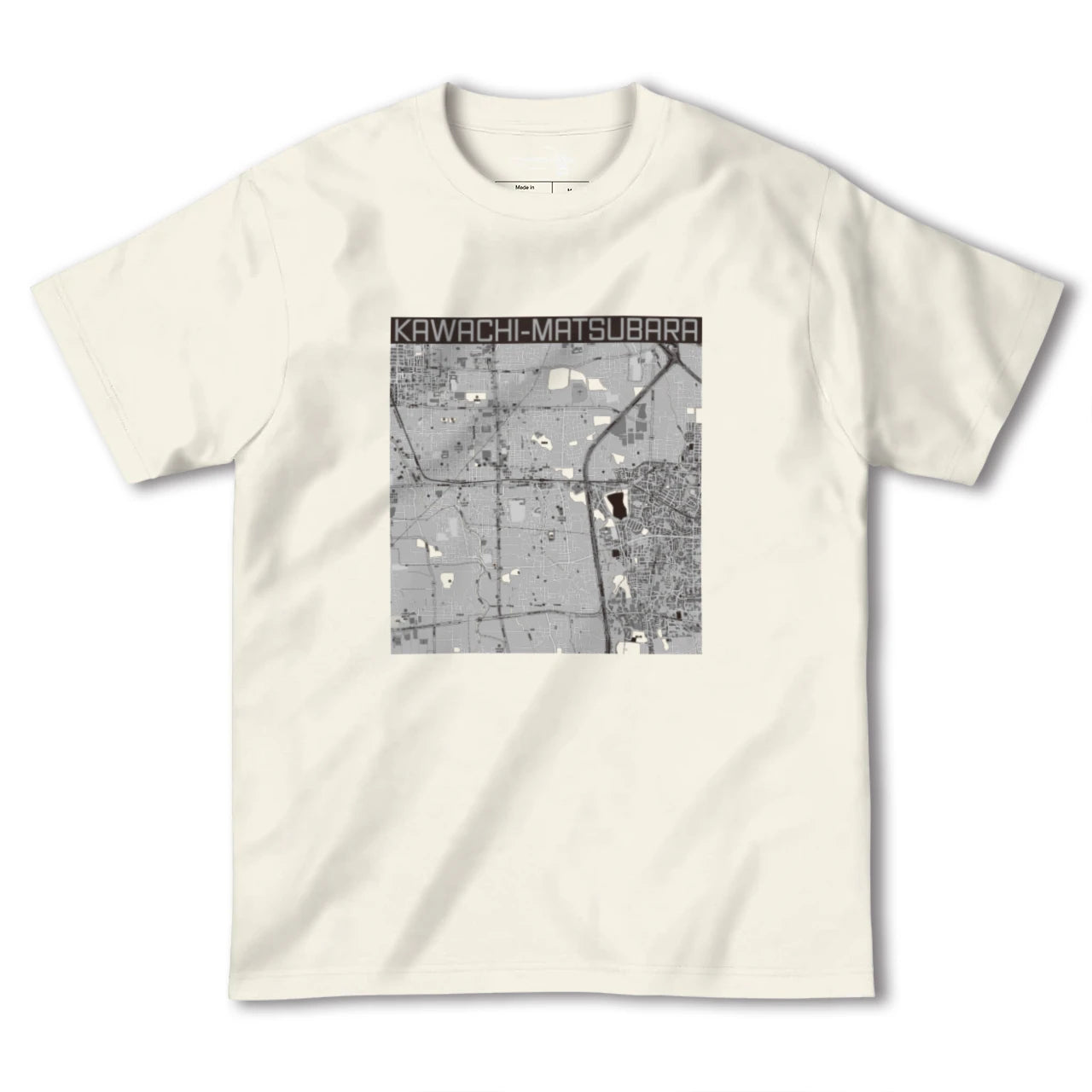 【河内松原(大阪府)】地図柄ヘビーウェイトTシャツ
